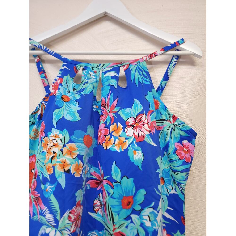 St Johns Bay Tankini Size 20 W Swim Shirt Womens Floral Summer Swimming Tank Top - Picture 2 of 10